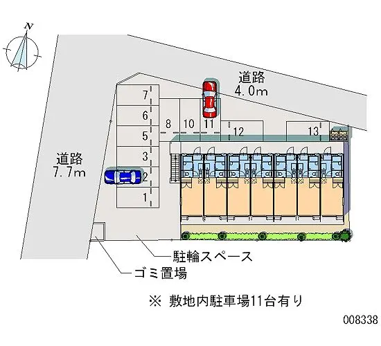 ★手数料０円★姫路市網干区新在家　月極駐車場（LP）